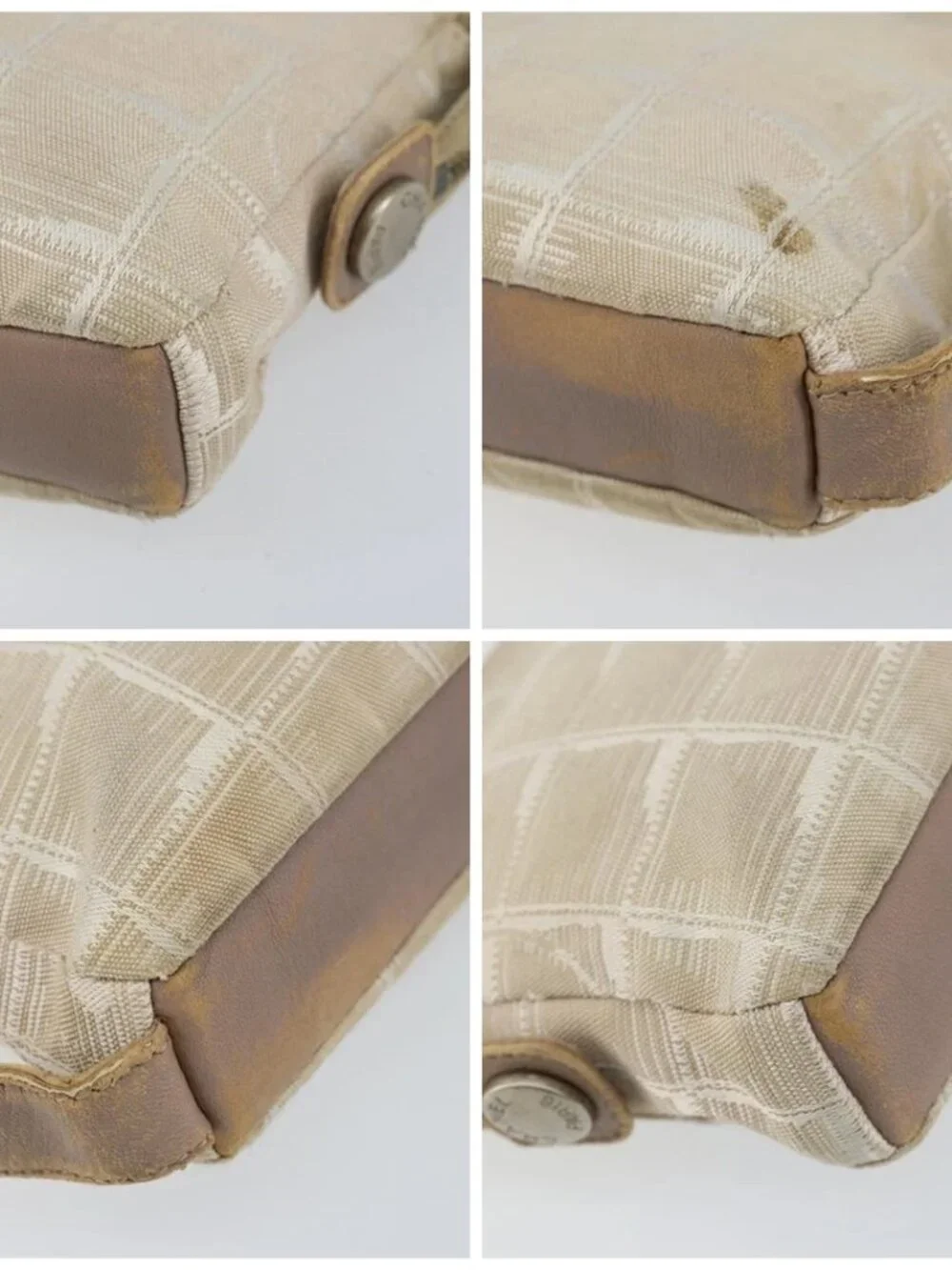CHANEL New Travel Line Pouch Beige CC Auth 148196